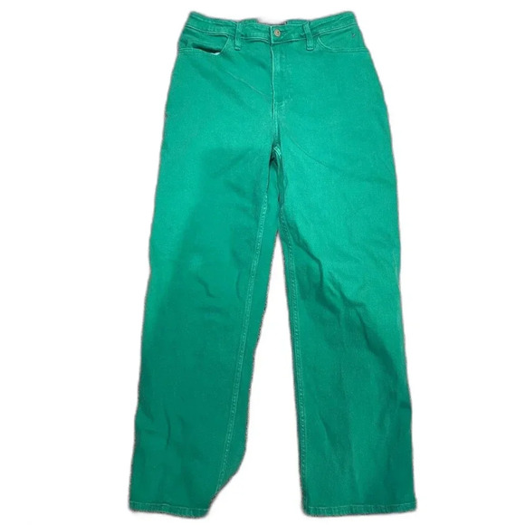 Hollister Womens Ultra High Rise Dad Jean Size 11R-30x31 in Green - Picture 3 of 7